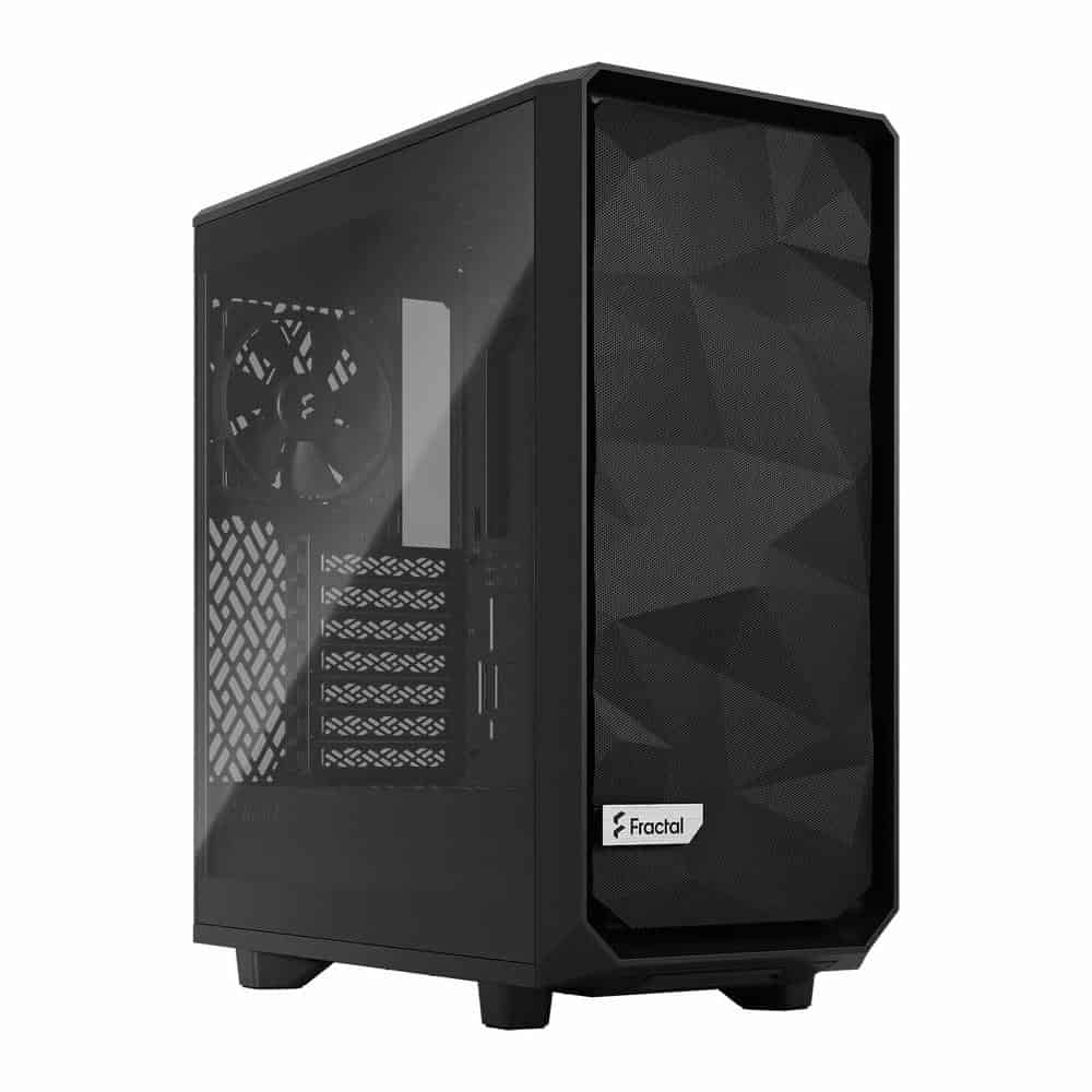 Fractal Meshify 2 Compact Lite Black Mid Tower Tempered Glass PC Case